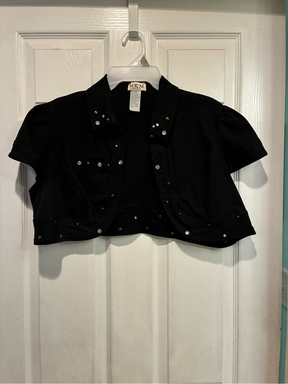 MKM Designs Black Studded Cropped Shrug